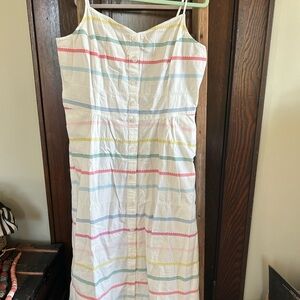 NWOT Joules cotton summer maxi w/ adjustable straps, pockets, Size L